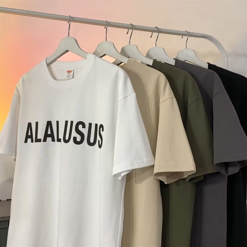 Áo Thun Tay Ngắn Dáng Rộng Bằng Cotton Nguyên Chất Thời Trang Đường Phố Mỹ Trọng Lượng Nặng 260g