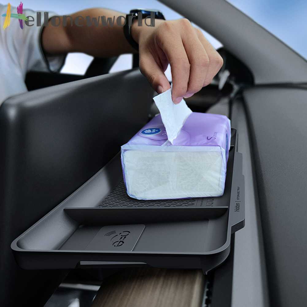 Hộp Đựng Đồ Dùng Màu Đen Bằng TPU Chống Trượt Tiện Dụng Cho Tesla Model 3 Y