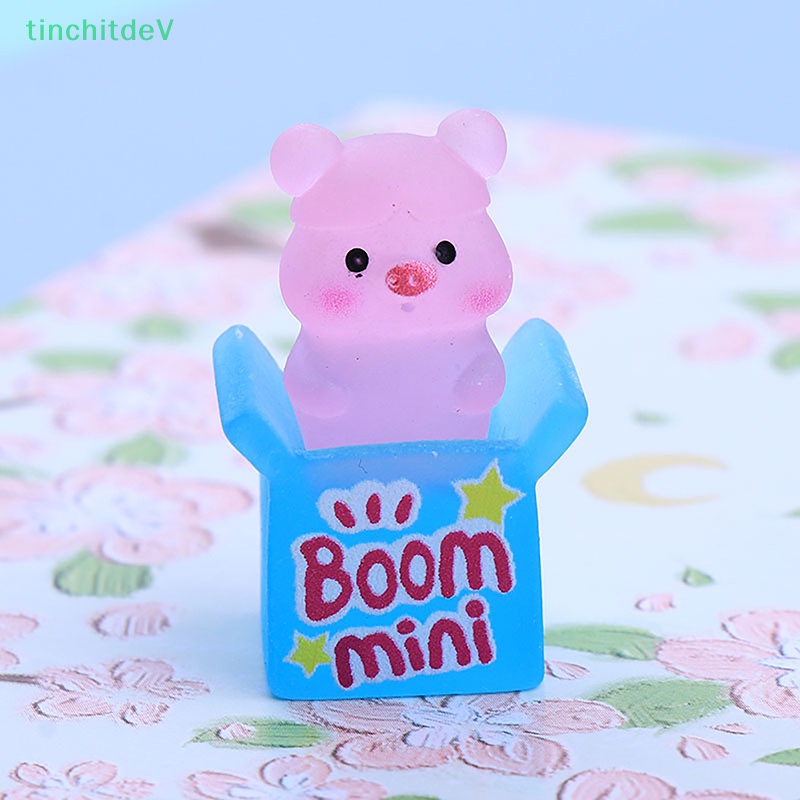 [TinchitdeV] Tượng Hoạt Hình Động Vật Thỏ Vịt Gấu Phát Sáng Mini Để Bàn Trang Trí Xe Hơi [Mới]