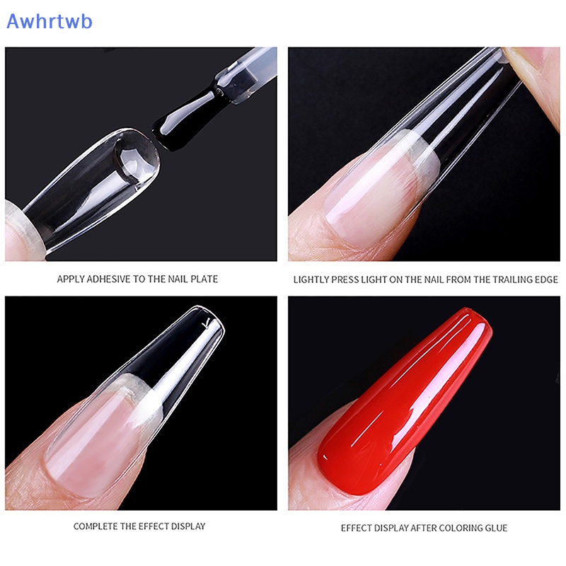 Bộ 120 Móng Tay Giả Nối Dài Bằng Acrylic Che Phủ Toàn Diện Mới