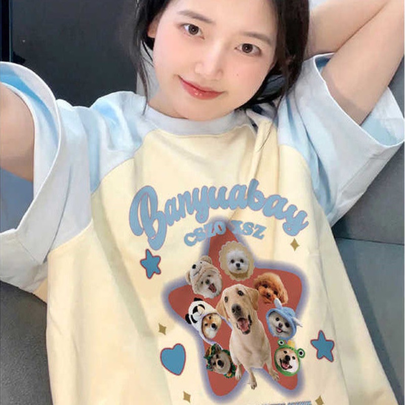 Áo Sơ Mi In Họa Tiết Thời Trang Mùa Hè Hàn Quốc Dành Cho Nữ