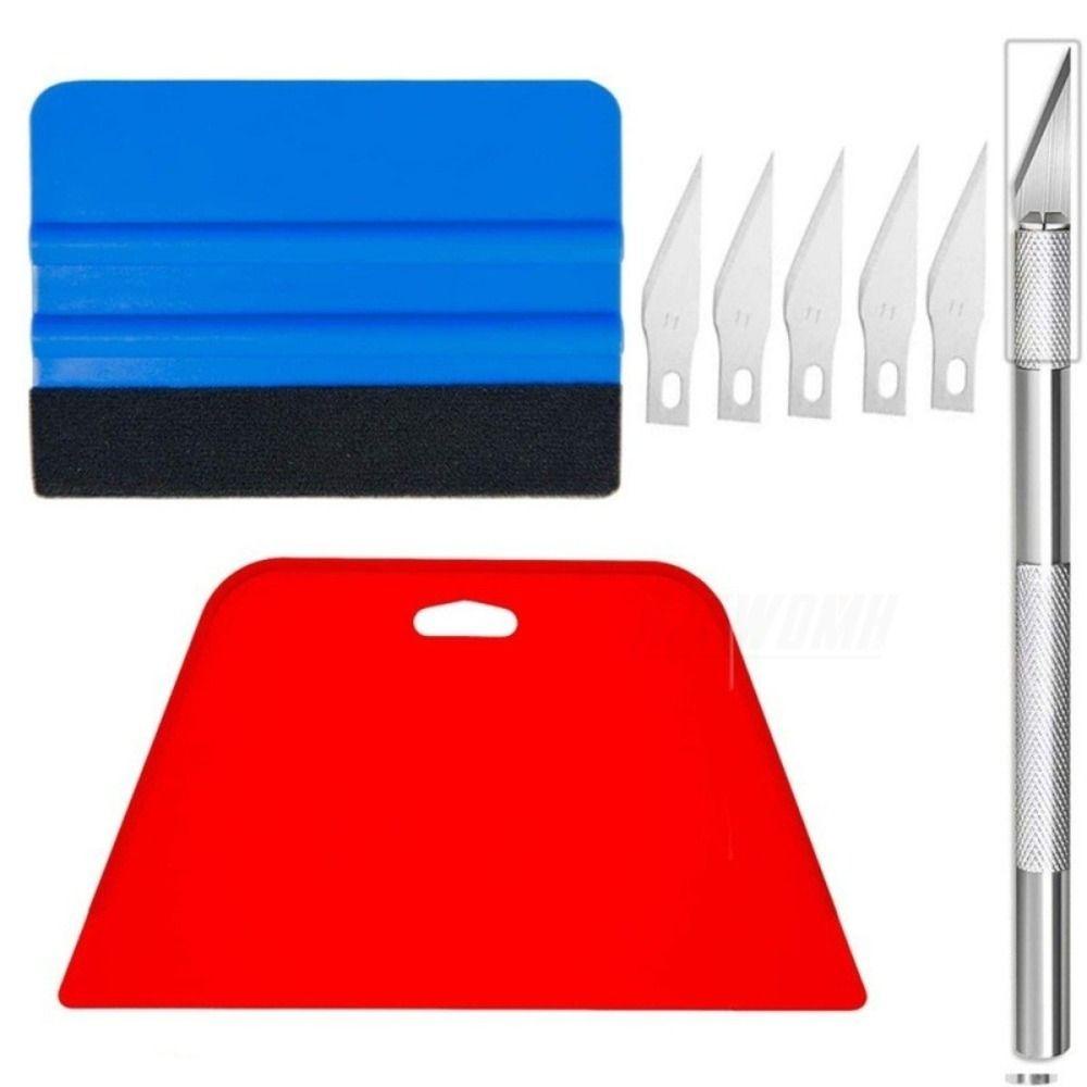 Set 8 Dụng Cụ Cắt Phim Dán Cửa Sổ Xe Hơi Bằng Nhựa