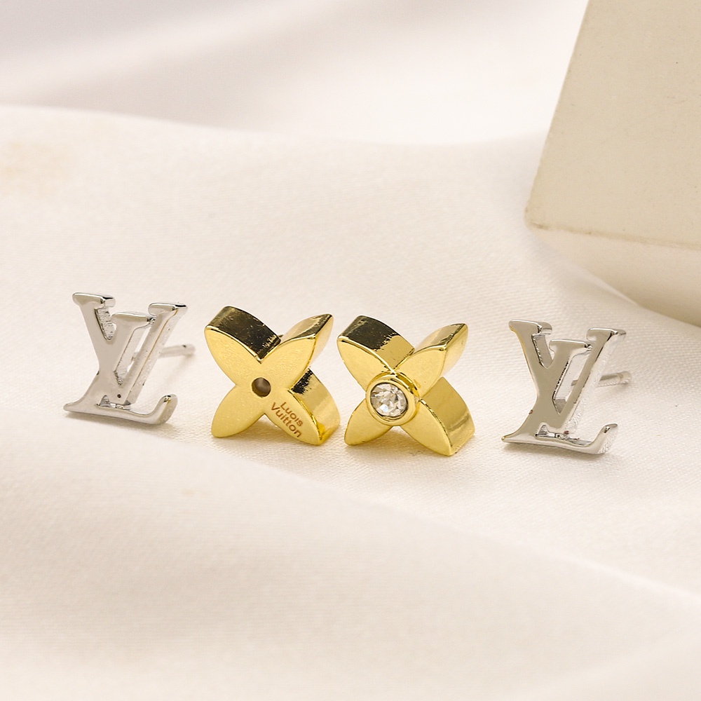 Bông Tai LV LOUIS VUITTON Bằng Thép Titan Thời Trang Dành Cho Nữ