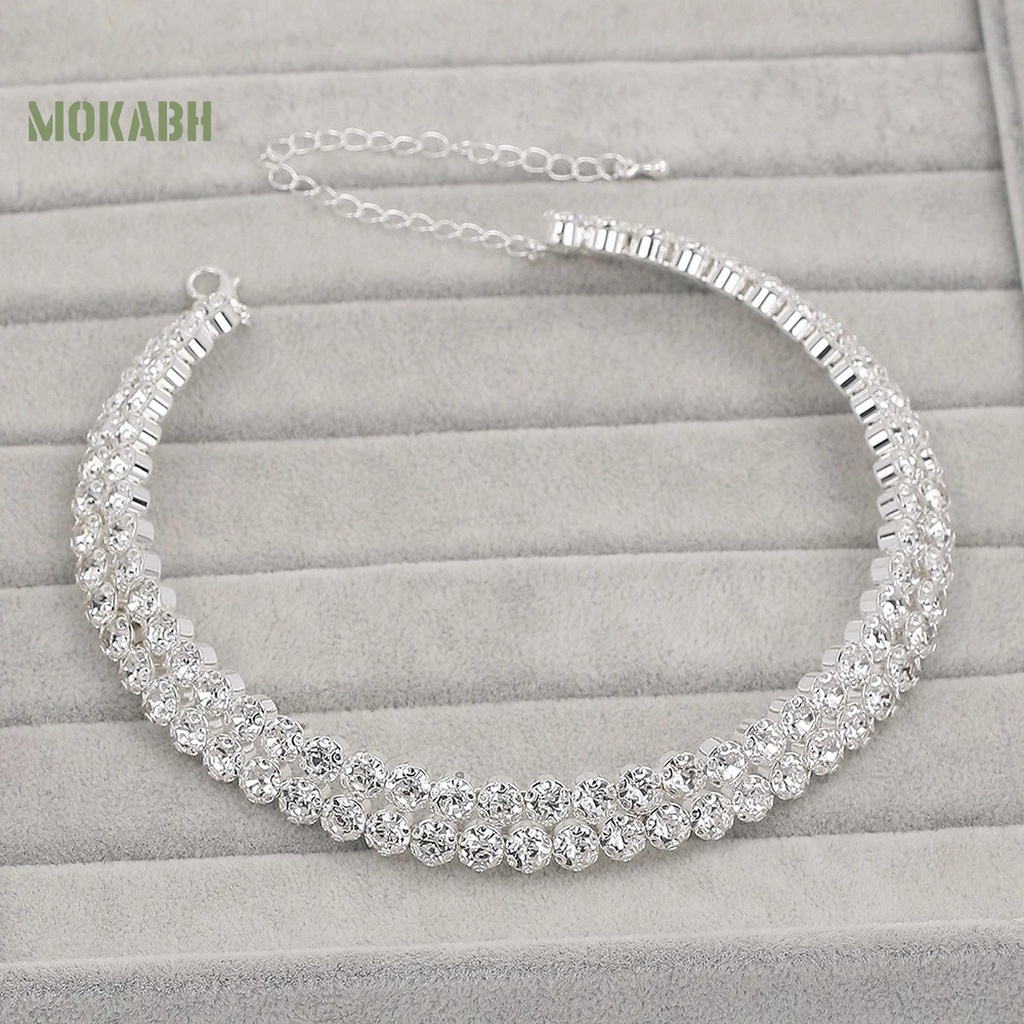 1 Bộ Trang Sức Đính Đá Nhân Tạo Thanh Lịch Cho Nữ