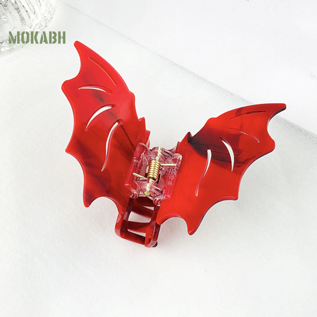Kẹp Tóc Hình Dơi Màu Trơn Chống Trượt Phong Cách Gothic