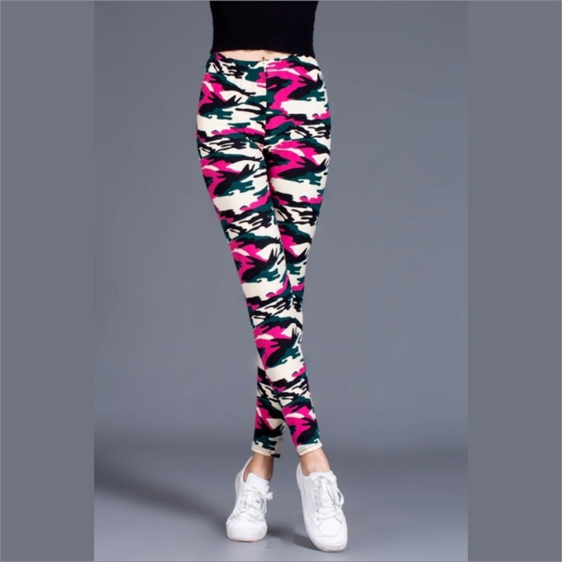 Quần Legging Thể Thao Lưng Vừa In Họa Tiết Graffiti Phong Cách Vintage