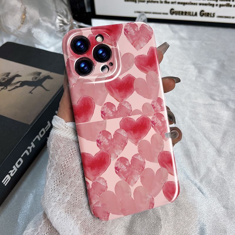 Ốp Điện Thoại Họa Tiết Trái Tim Dễ Thương Cho Iphone 1113 Xr xs Max 12 14 Pro Max