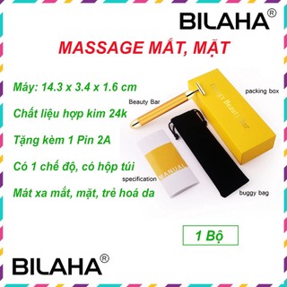 Máy Massage Mặt Energy Beauty Bar - Cây lăn massage mặt nâng cơ giảm nếp nhăn và Massage Mắt Mini