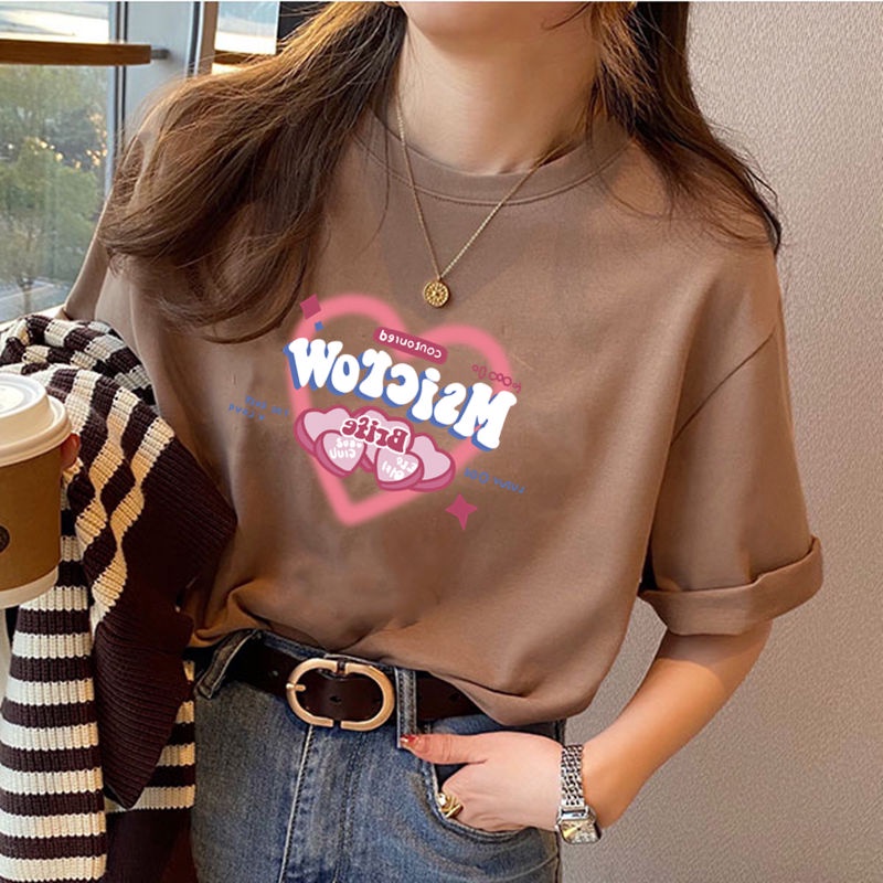 Áo Thun Nữ Ngắn Tay Dáng Rộng Phong Cách Mới