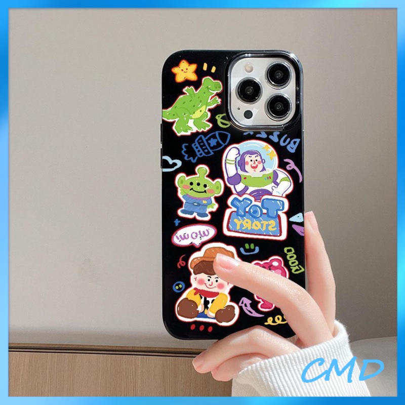 Ốp lưng iphone Điện Thoại Phim hoạt hình Toy Story màu đen bóng TPU vỏ điện thoại mềm chống rung vỏ mềm Cho Iphone 6 / 6S / 6splus / se / 7 / 7plus / 8 / 8plus / X / xs / xsmax / 11 / 12 / 13 / 14 / Plus / pro / pro max-528