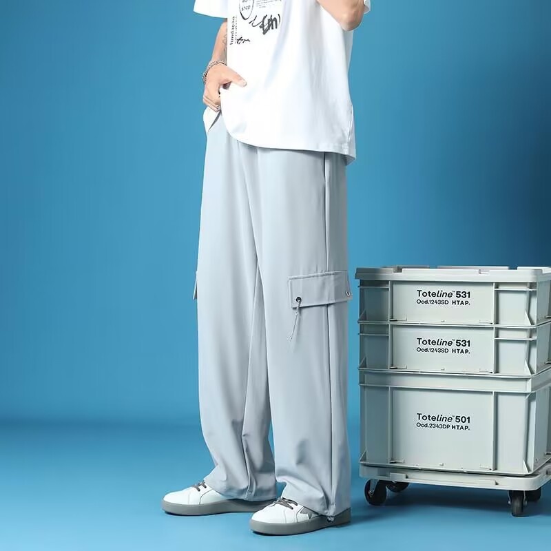 Quần Dài Ống Rộng Thời Trang Mùa Hè Phong Cách Hàn Quốc Cho Nam
