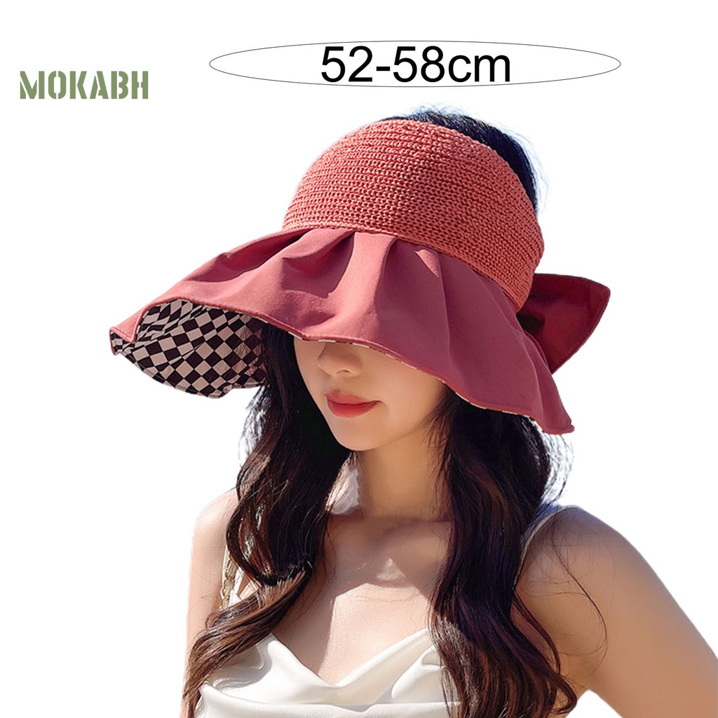 Nón Chống Nắng Bằng Polyester Mềm Nhẹ Đính Nơ Thời Trang Mùa Hè Cho Nữ