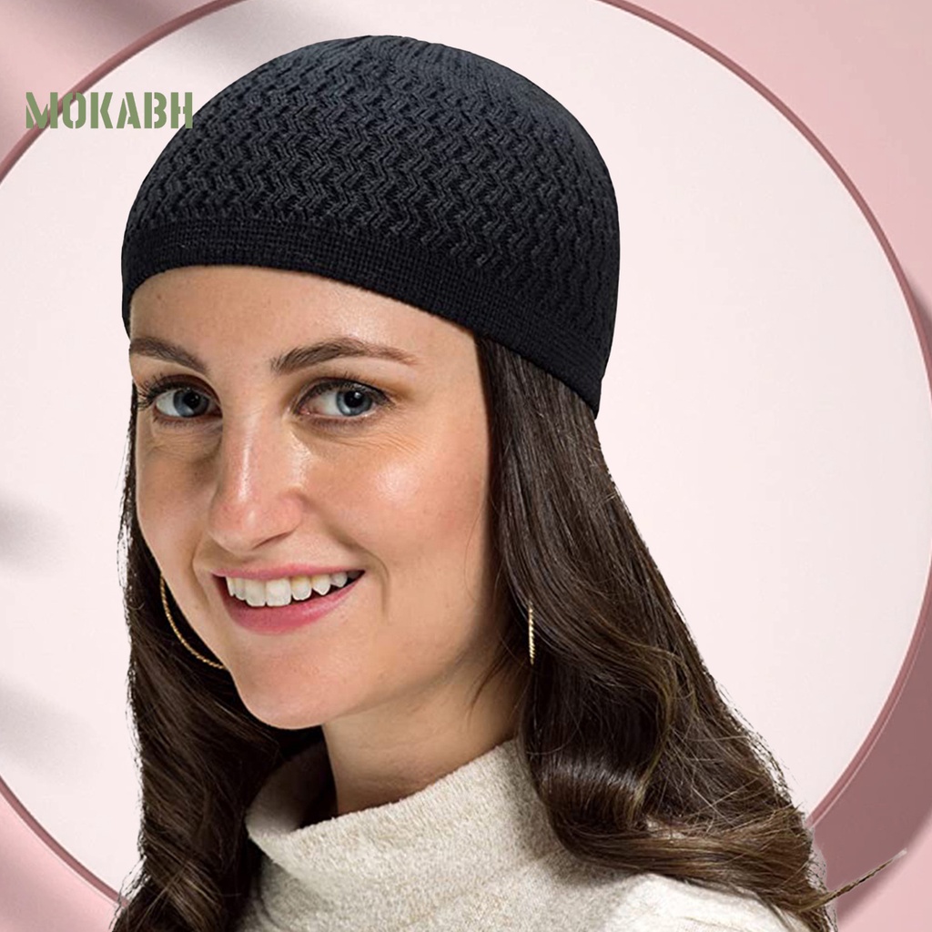 [Mok Abh] Mũ Len Tròn Họa Tiết Gợn Sóng Truyền Thống Cổ Điển Cho Nam Và Nữ