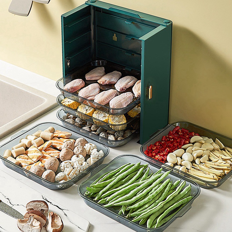 Khay Đựng Đồ Dùng Nhà Bếp Treo Tường Nhiều Tầng Tiện Lợi