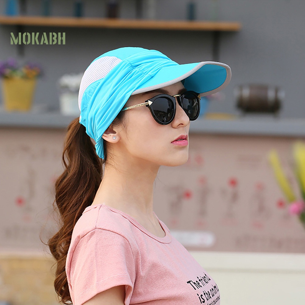 Mũ Lưỡi Trai Có Tấm Che Mặt Chống Tia UV Có Thể Gấp Gọn Dùng Khi Đi Du Lịch Ngoài Trời