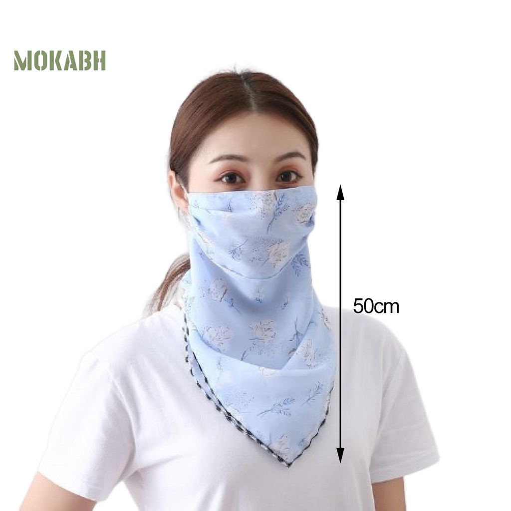 Khăn Choàng Cổ Chống Tia UV Thoáng Khí Chống Bụi Họa Tiết Hoa Có Thể Điều Chỉnh