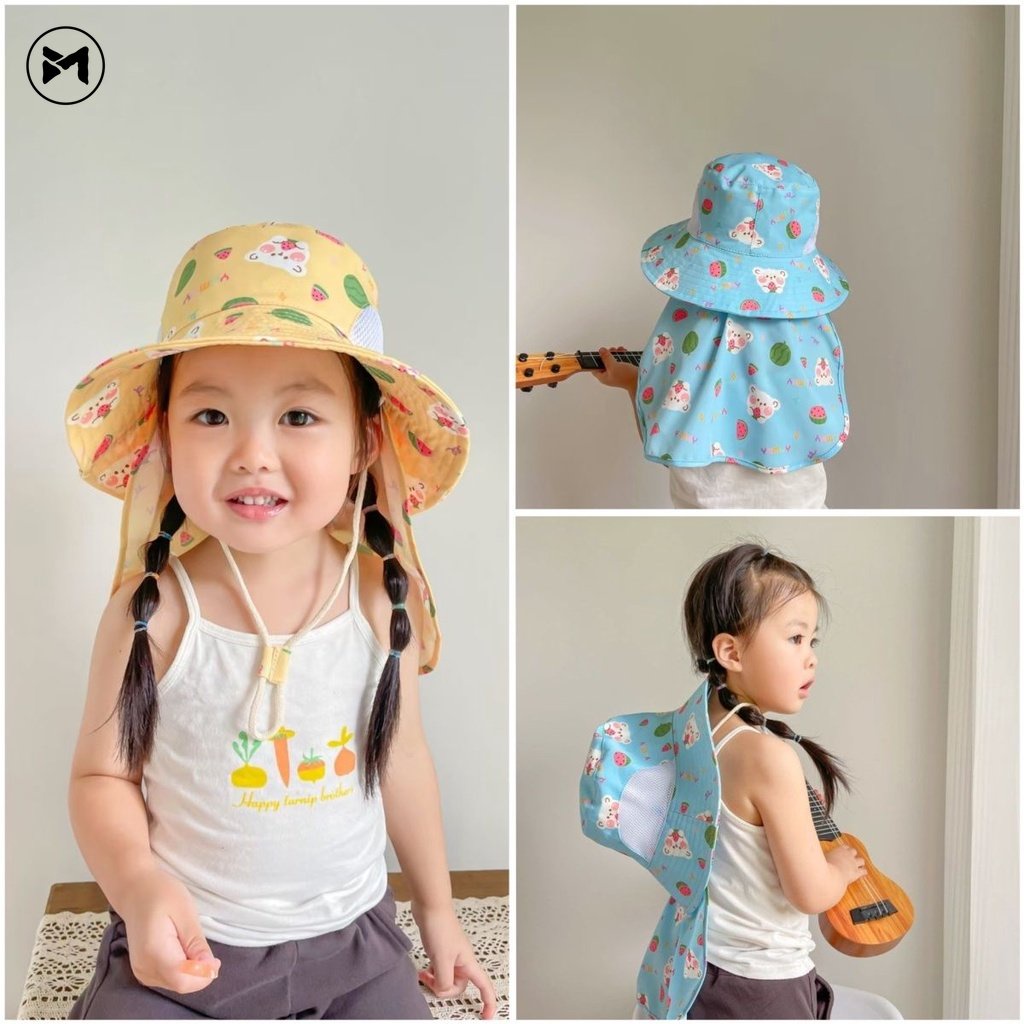 Nón Vành Rộng Chống Nắng Tia UV Mẫu Mới 2023 Thời Trang Cho Bé Trai Và Gái (2-6 Tuổi)