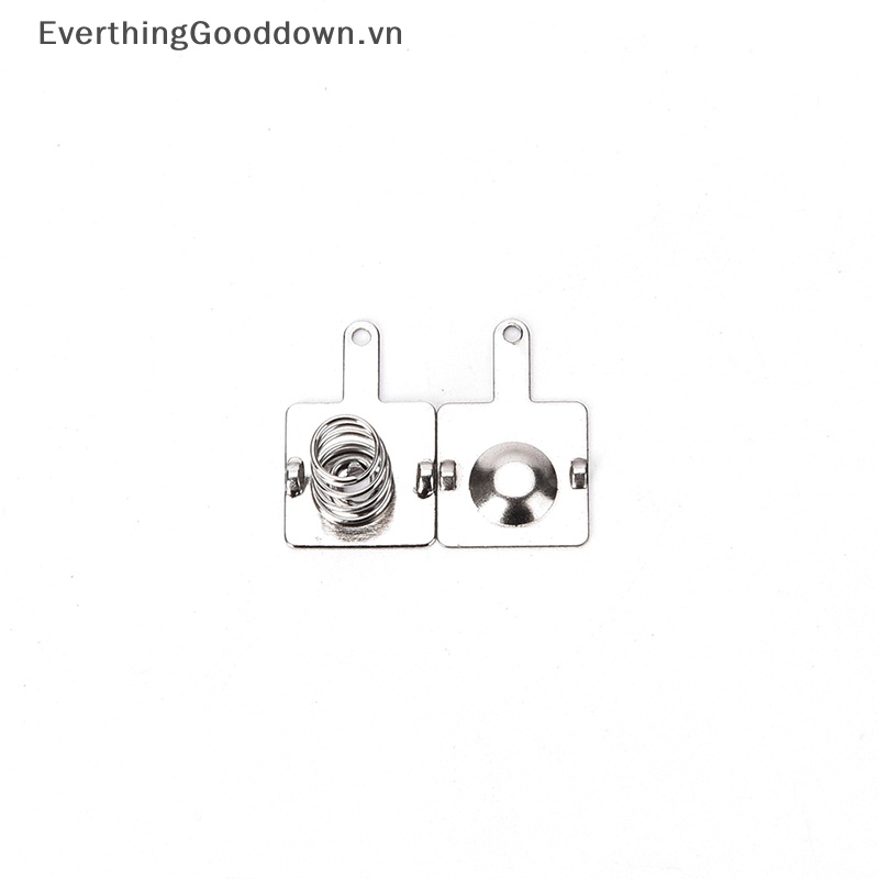 Everthinggooddown Set 10 Cặp Lò Xo Kim Loại Màu Bạc Cho AA AAA 14.5mm * 9mm vn