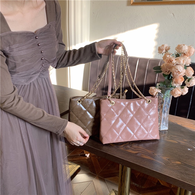 Túi Xách Da Cừu Đính Kim Cương Giả Cao Cấp Thời Trang