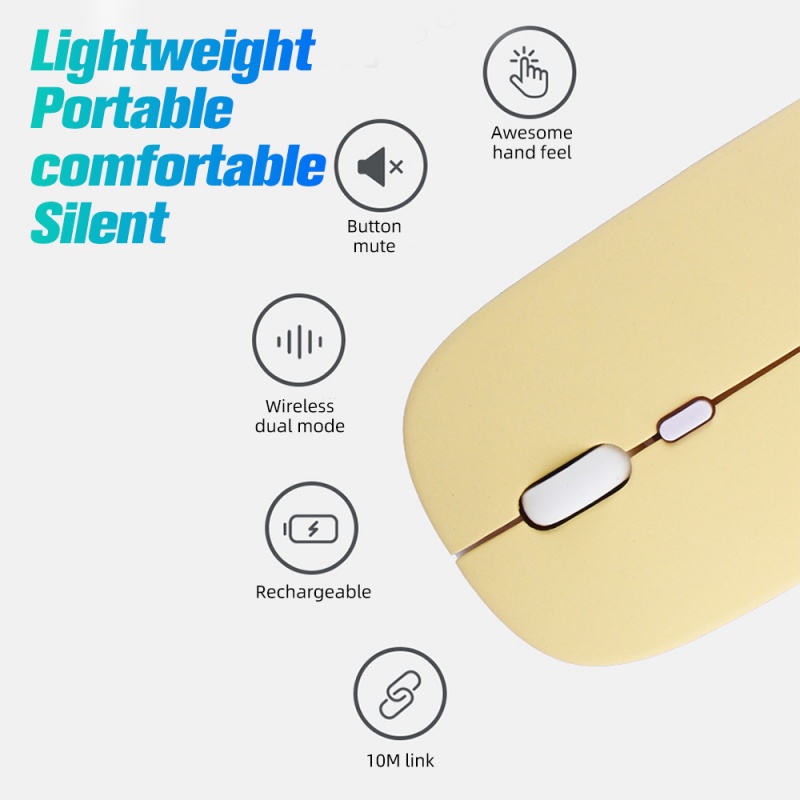 Chuột Bluetooth Không Dây 2.4GHZ Hai Chế Độ 24h Dùng Để Chơi Game