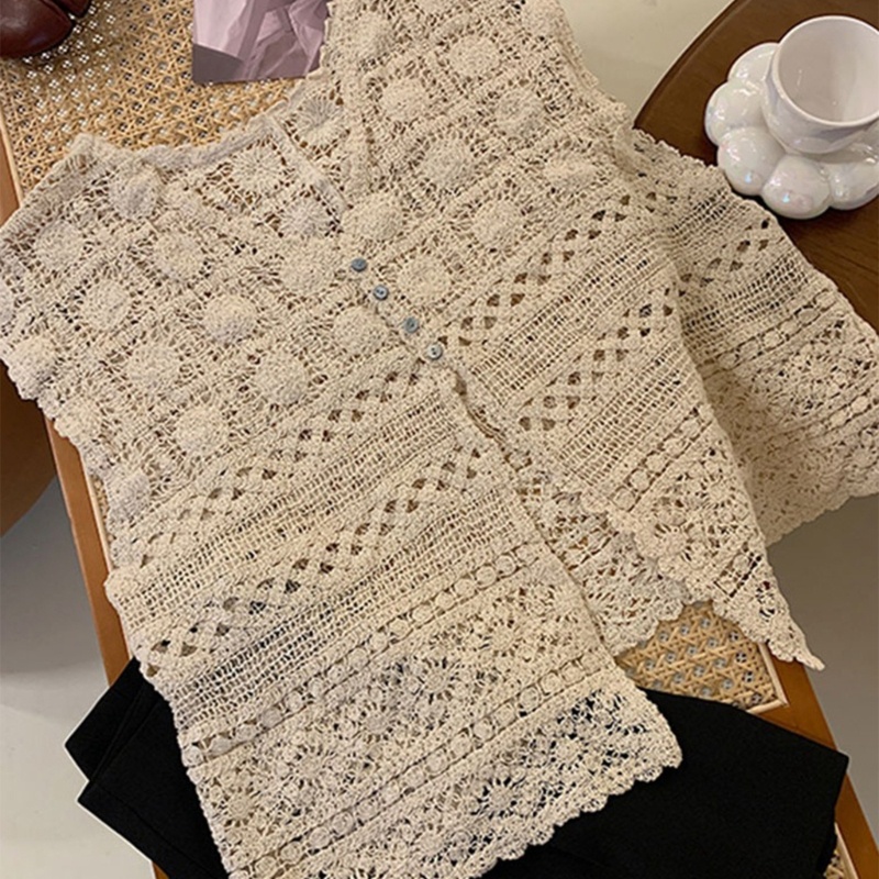 Áo Cardigan Dệt Kim Không Tay Phong Cách Bohemia Thời Trang Mùa Hè Ngọt Ngào