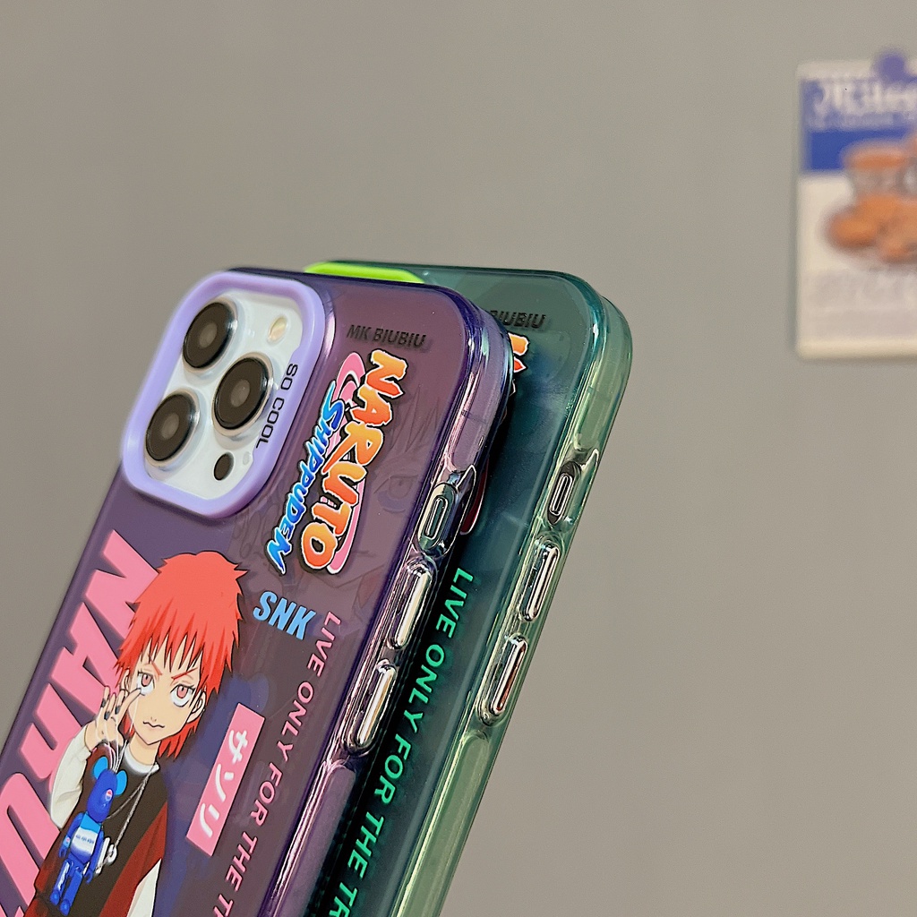 Ốp Điện Thoại TPU Dẻo Trong Suốt Họa Tiết Hoạt Hình Hai Mặt Chống Sốc Cho iPhone 11 13 12 14 Pro Max