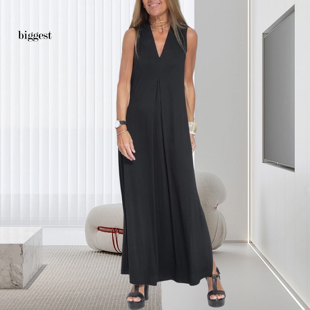 Đầm Sát Nách Cổ Chữ V Thời Trang Cho Nữ