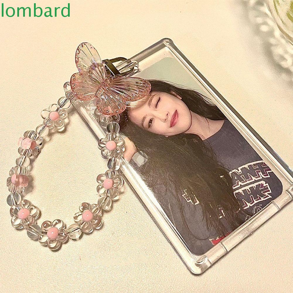 Móc Chìa Khóa / Thẻ Ảnh Kpop Họa Tiết Bướm Hoạt Hình Dễ Thương Sáng Tạo Phong Cách Hàn Quốc Dành Cho Nữ Giá Đỡ