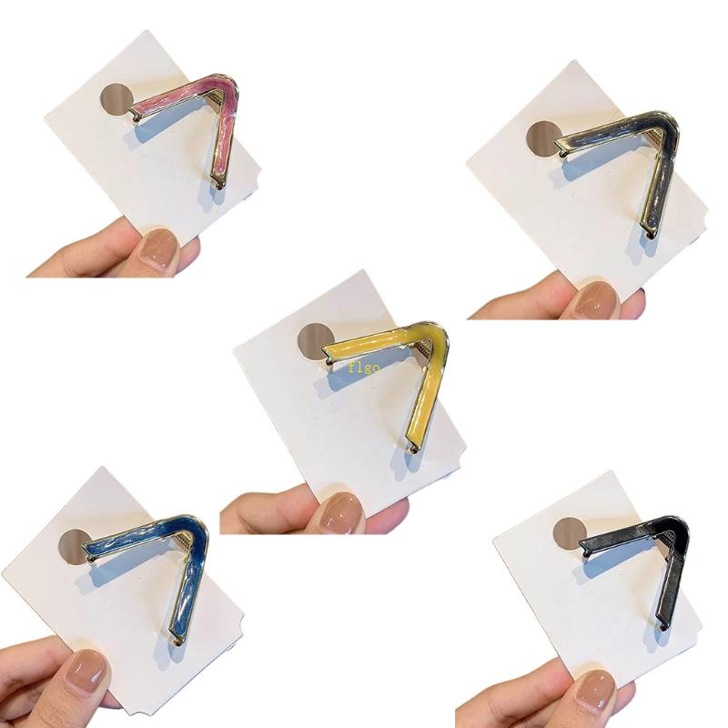 Kẹp Tóc Chữ V Bằng Kim Loại Chống Trượt Phong Cách Pháp