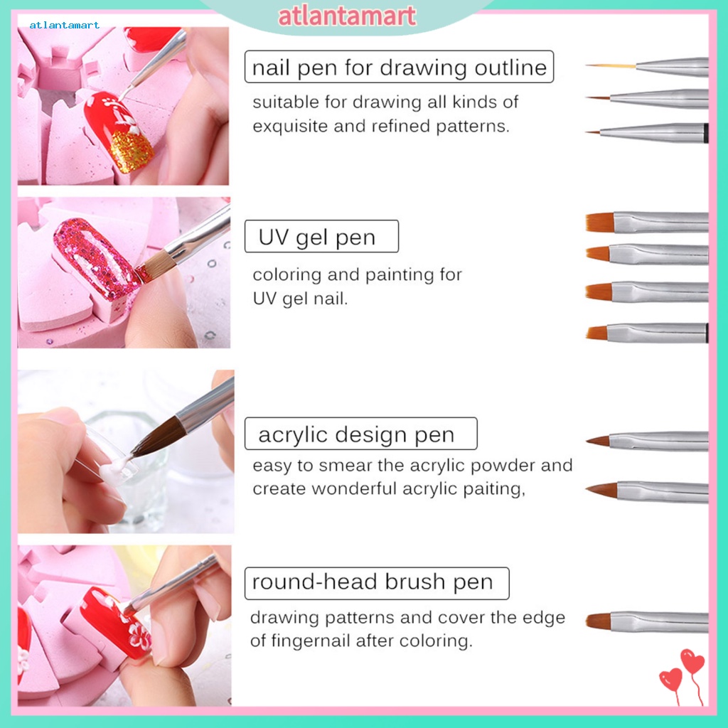 Túi Đựng Đồ Dùng Cao Cấp Tiện Dụng| Bộ 10 Cọ Vẽ Trang Trí Móng Tay Nghệ Thuật