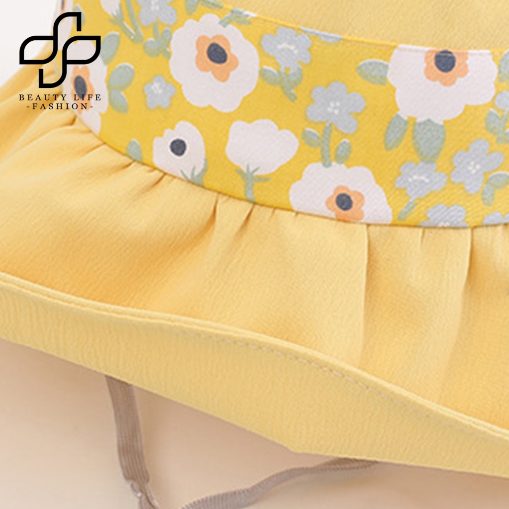 Nón Tai Bèo Vành Rộng Chống Tia UV In Họa Tiết Hoa Hoạt Hình Dễ Thương Thời Trang Mùa Hè Cho Bé