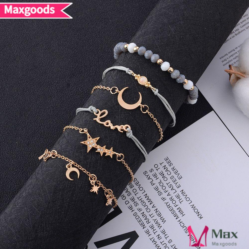 Bộ 6 Vòng Tay Phối Tua Rua Phong Cách Cổ Điển Thời Trang Cho Nữ|Chuỗi Hạt Cườm