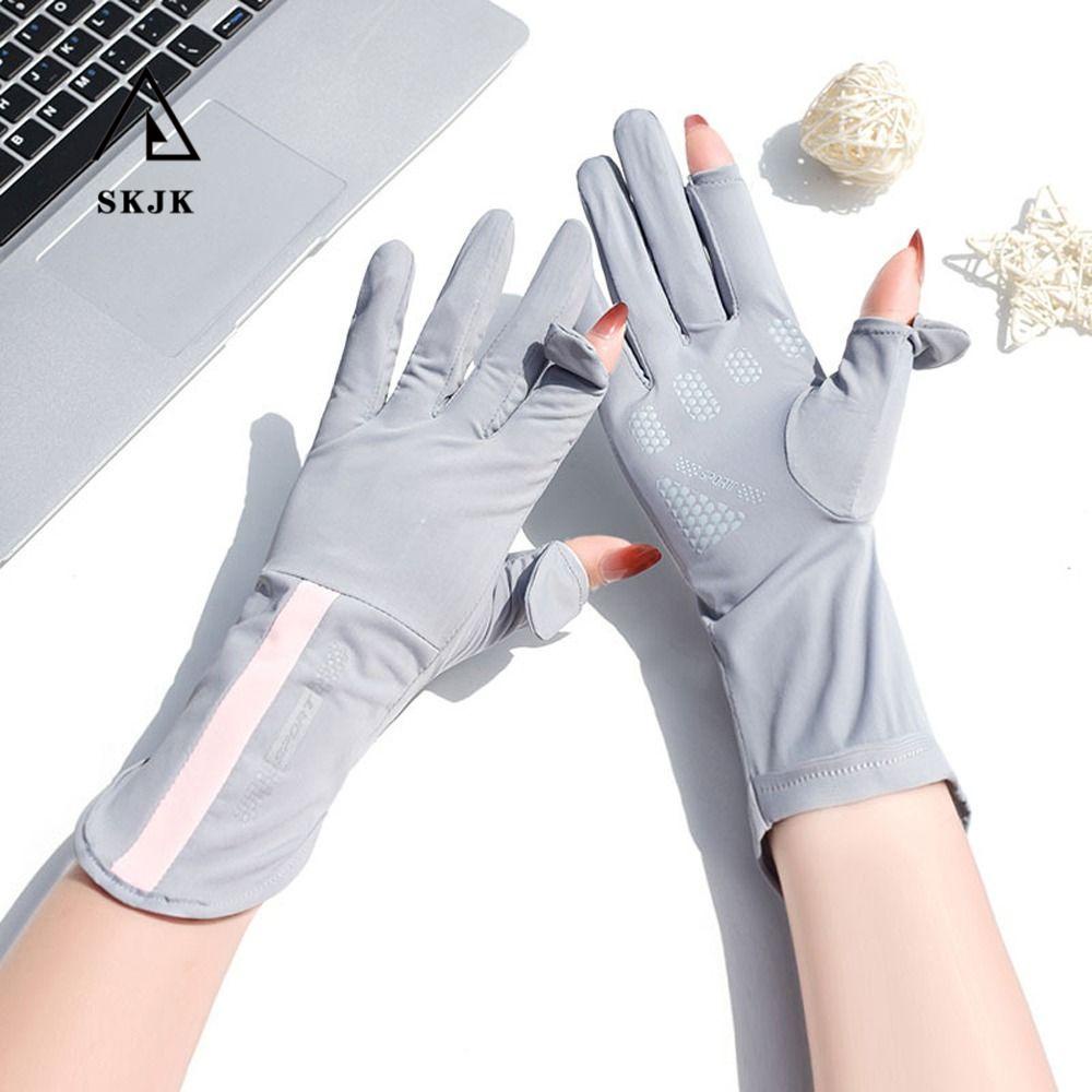 Găng Tay Lái Xe Năm Ngón Chống Trượt Có Thể Chạm Màn Hình Cảm Ứng Dành Cho Nữ