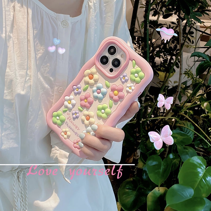 Ốp Điện Thoại Họa Tiết Hoa Nhiều Màu Sắc Dành Cho Iphone 14Promax 13 12 / 11 14