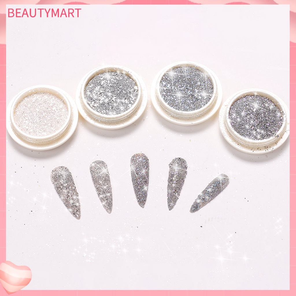 1 Bộ Bột Nhũ Phản Quang Trang Trí Móng Tay Kèm Que Xốp