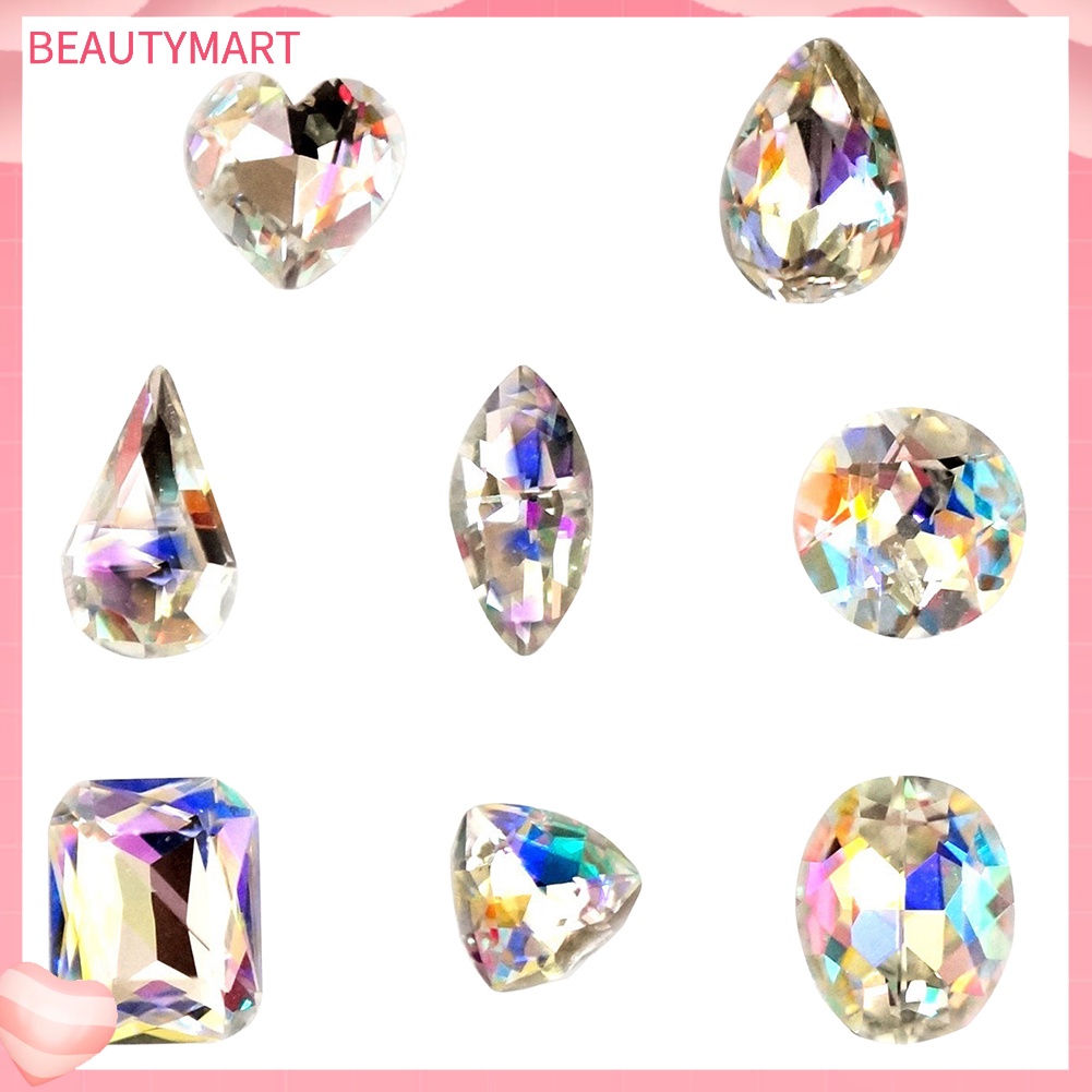 Set 10 Hạt Cườm Đá Hình Giọt Nước Nhiều Màu Dùng Trang Trí Điện Thoại / Móng Tay Nghệ Thuật DIY