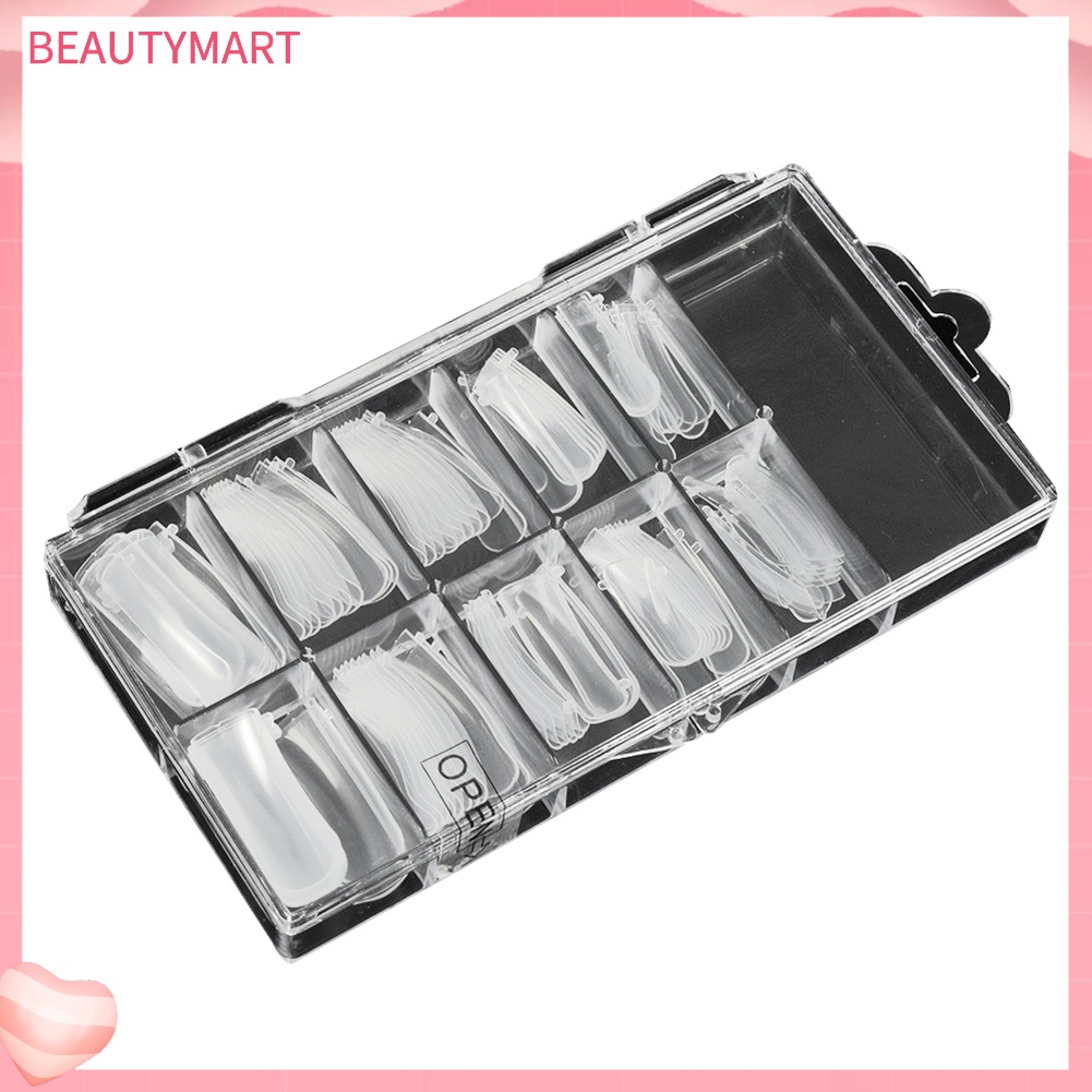 Bộ 100 Khuôn Nối Móng Tay Trong Suốt Tái Sử Dụng Linh Hoạt