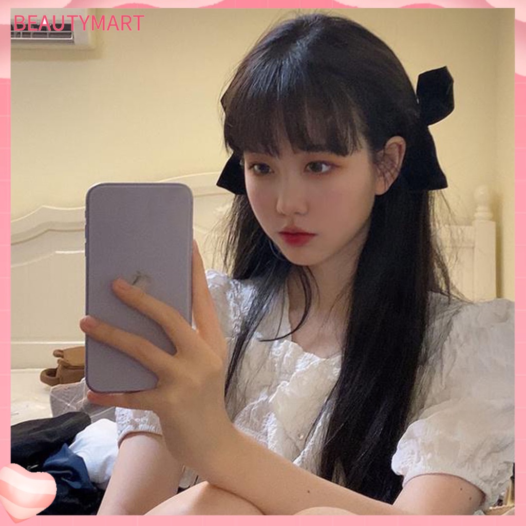 1 Cặp Kẹp Tóc Hình Nơ Màu Sắc Xinh Xắn Cho Nữ