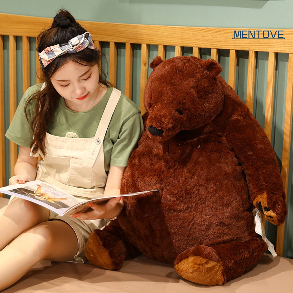 Gấu Nâu Nhồi Bông Bằng Cotton Mềm Mại Kích Thước 40 / 60 / 80cm Trang Trí Nhà Cửa