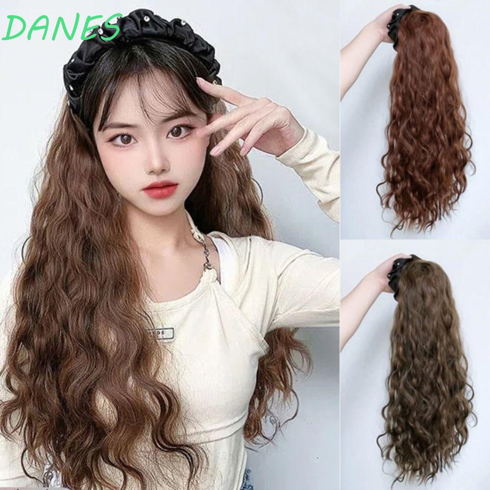 Tóc Giả Dài Xếp Ly Màu Nâu Tự Nhiên Bằng Sợi Tổng Hợp Dành Cho Bạn Nữ