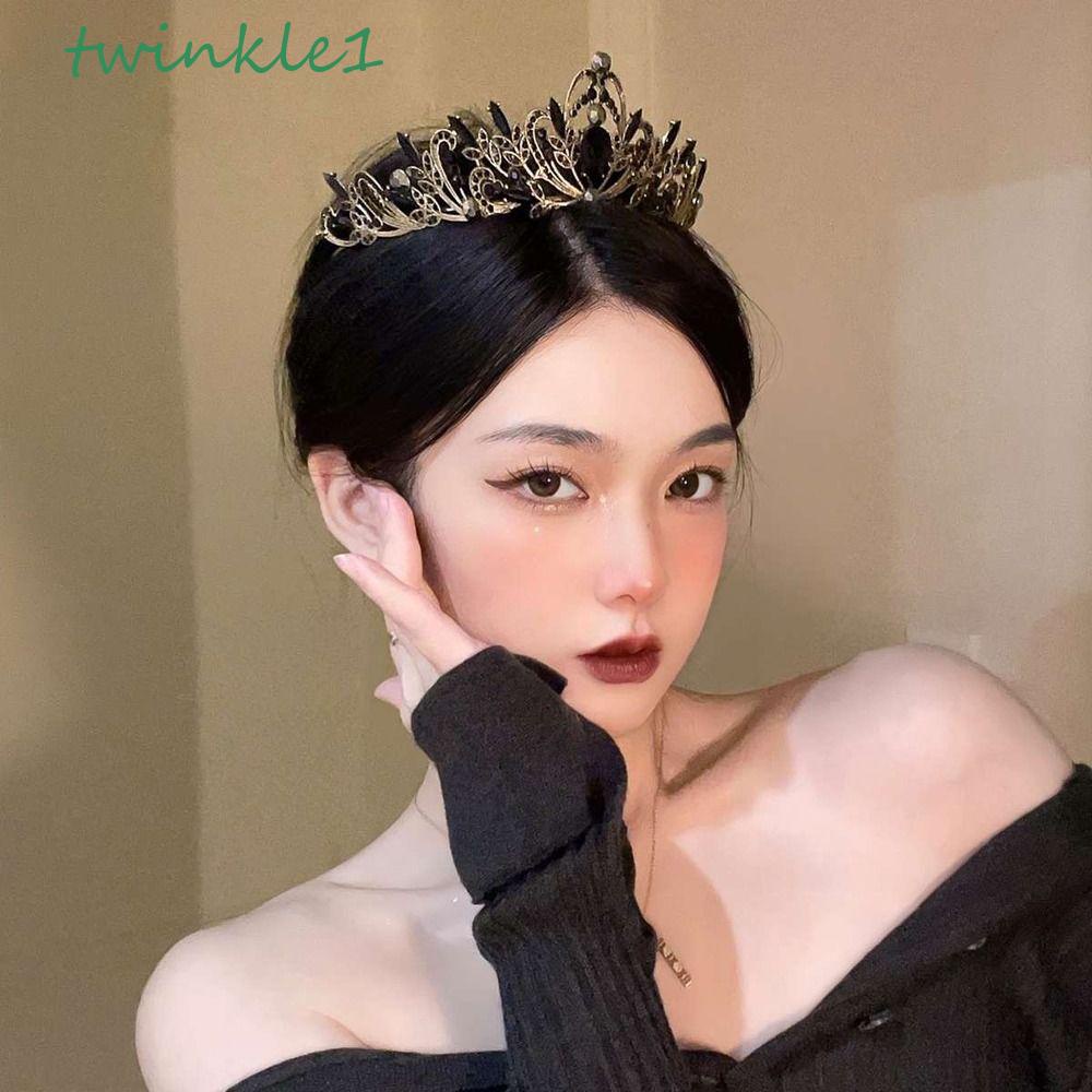 Vương Miện Cài Tóc Cô Dâu Phong Cách Vintage|Phụ Kiện Bằng Hợp Kim Chất Lượng|Băng Đô Phong Cách Hàn Quốc