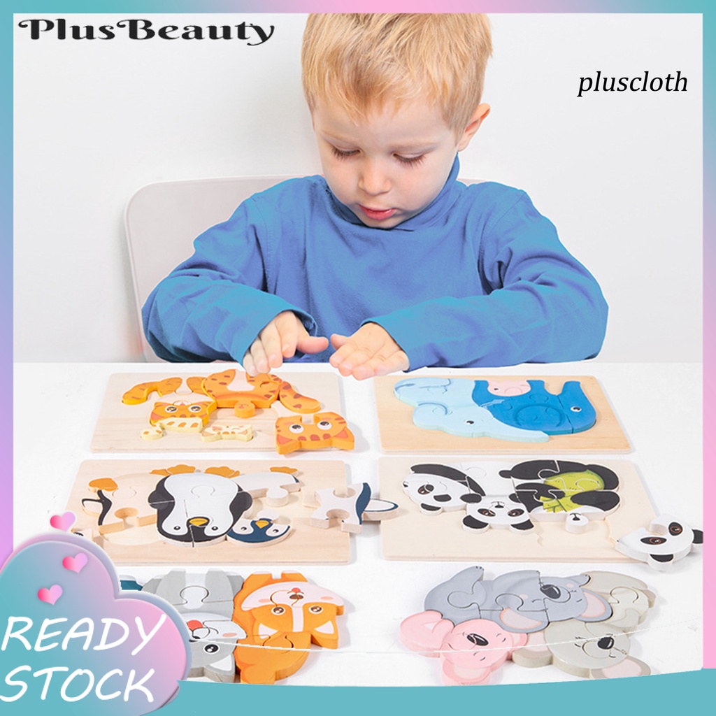 Bộ Đồ Chơi Lắp Ráp Bằng Gỗ Hình Động Vật Dễ Thương Cho Bé