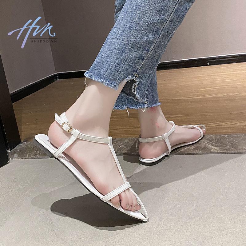 Giày Sandal Đế Bệt Mũi Nhọn Quai Chéo Phong Cách Hàn Quốc Thời Trang Mùa Hè Quyến Rũ Dành Cho Nữ 2023 SD_0329