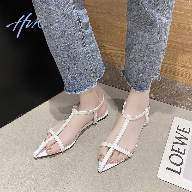 Giày Sandal Đế Bệt Mũi Nhọn Quai Chéo Phong Cách Hàn Quốc Thời Trang Mùa Hè Quyến Rũ Dành Cho Nữ 2023 SD_0329