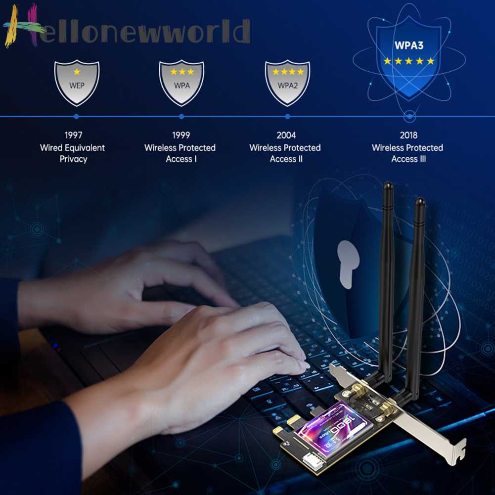 Bộ Chuyển Đổi WiFi 802.11N / G / B / A / AC / AX WIFI6 / Bluetooth 5.2 Cho Windows 10 / 11