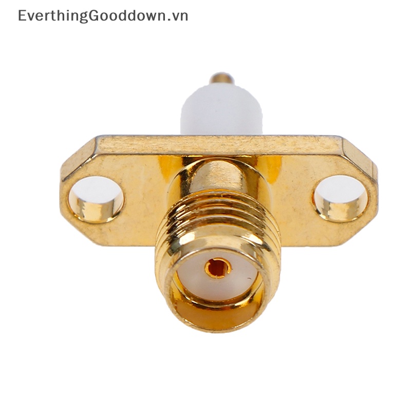 Everthinggooddown SMA Ổ Cắm Cái PTFE w / 2 Lỗ Kết Nối RF