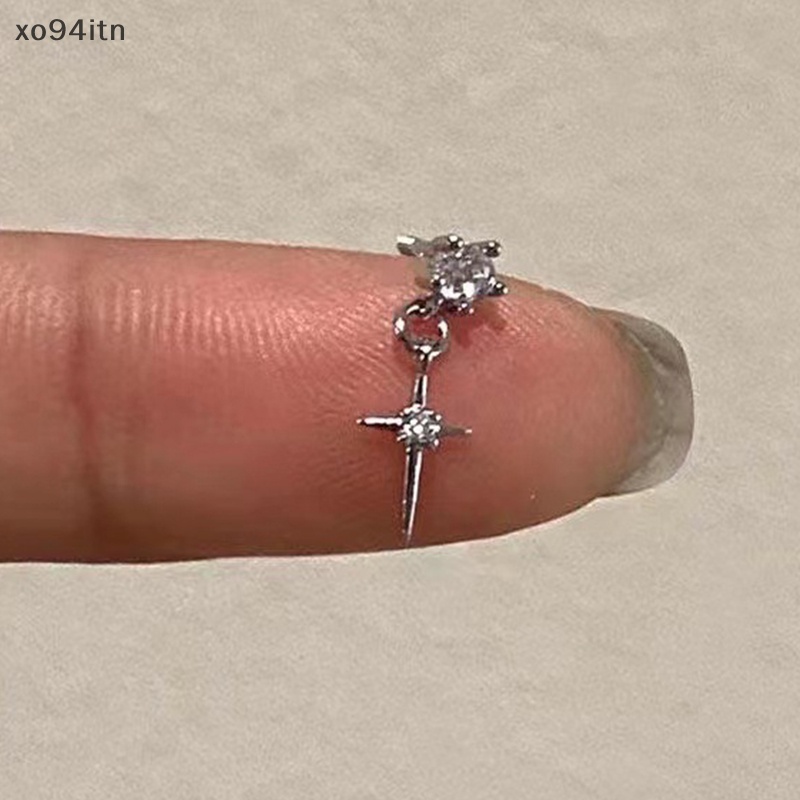 1 Đôi Bông Tai Nữ Đính Đá Lấp Lánh Dễ Thương