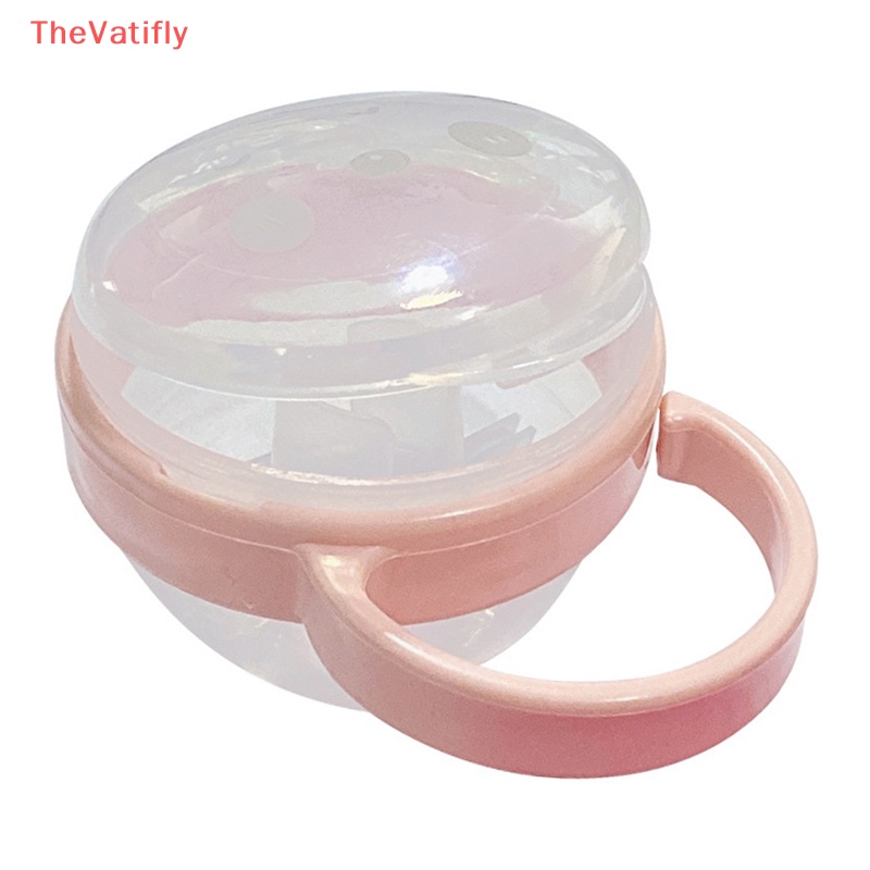 Hộp Đựng Núm Vú Giả Trong Suốt Chống Bụi Có Tay Cầm Họa Tiết Hoạt Hình Cho Bé