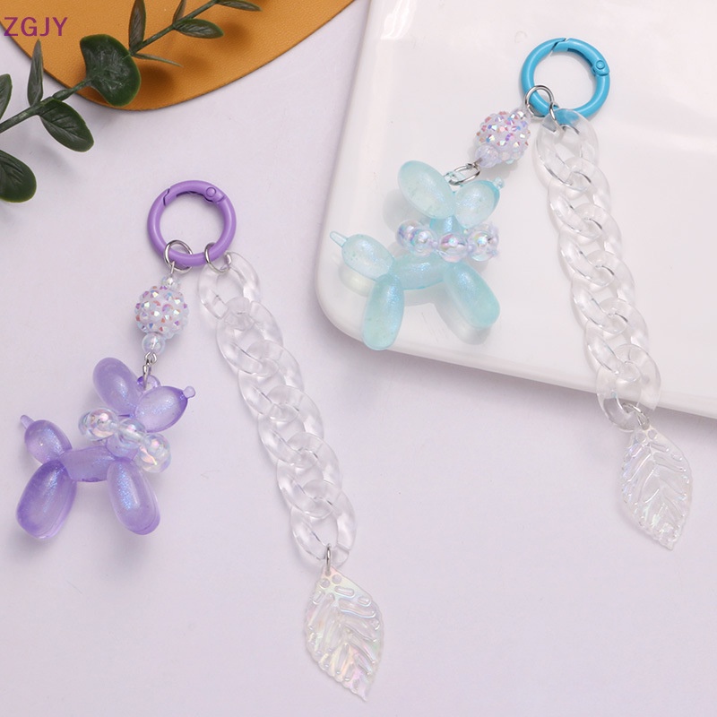 Móc Khóa Hình Cún Và Bong Bóng Dễ Thương Trang Trí Điện Thoại / Túi Xách Mới