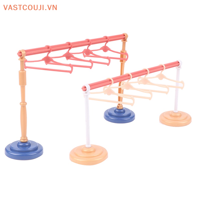 1 Bộ Móc Treo Quần Áo Mini Bằng Nhựa Hình VASTJI Dễ Thương
